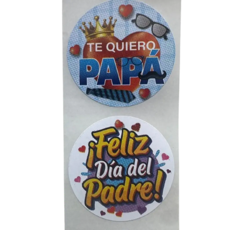 Sticker Feliz Dia Papa B 100un 38mm 1