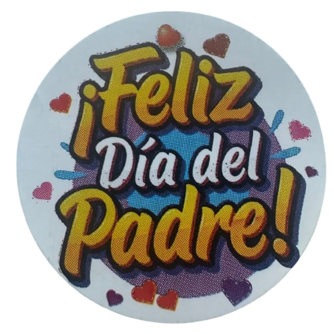 Sticker Feliz Dia Papa B 100un 38mm 2