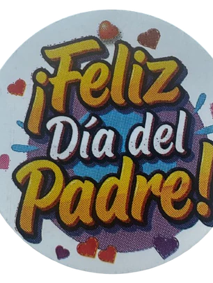Sticker Feliz Dia Papa B 100un 38mm
