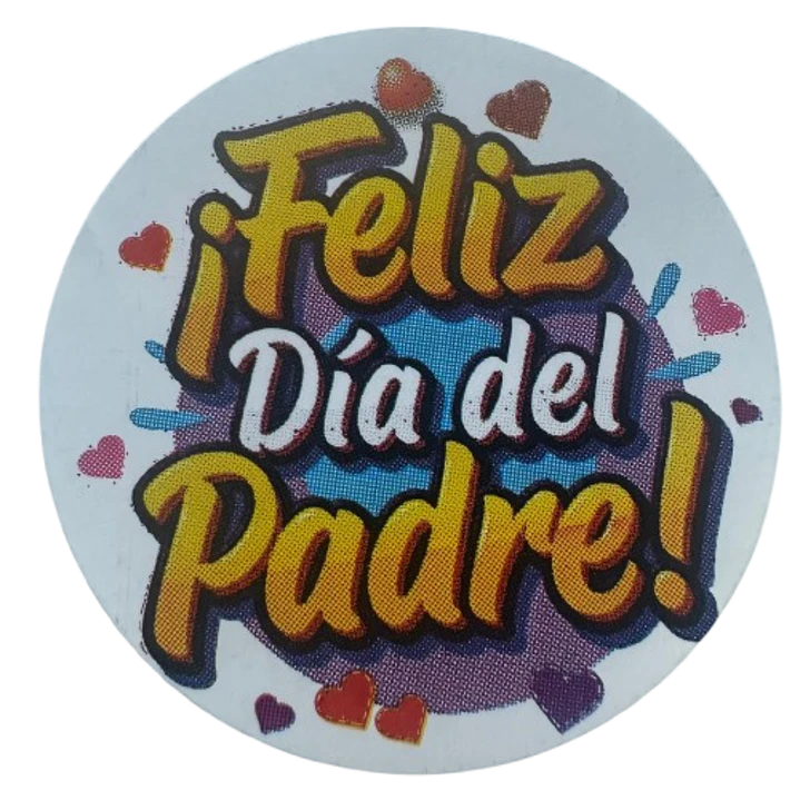 Sticker Feliz Dia Papa B 100un 38mm 2