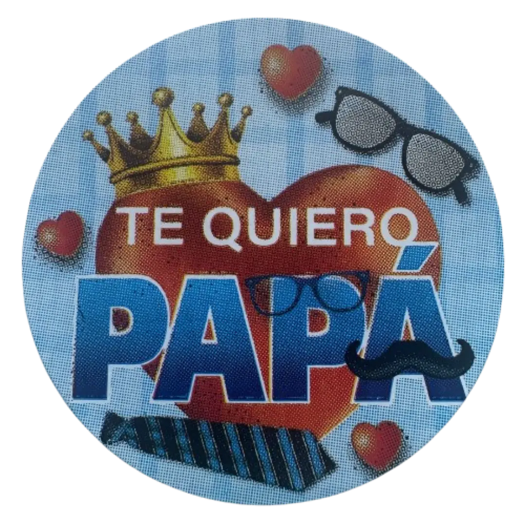 Sticker Feliz Dia Papa B 100un 38mm 3