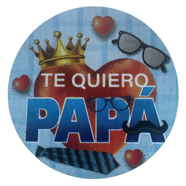 Sticker Feliz Dia Papa B 100un 38mm 3