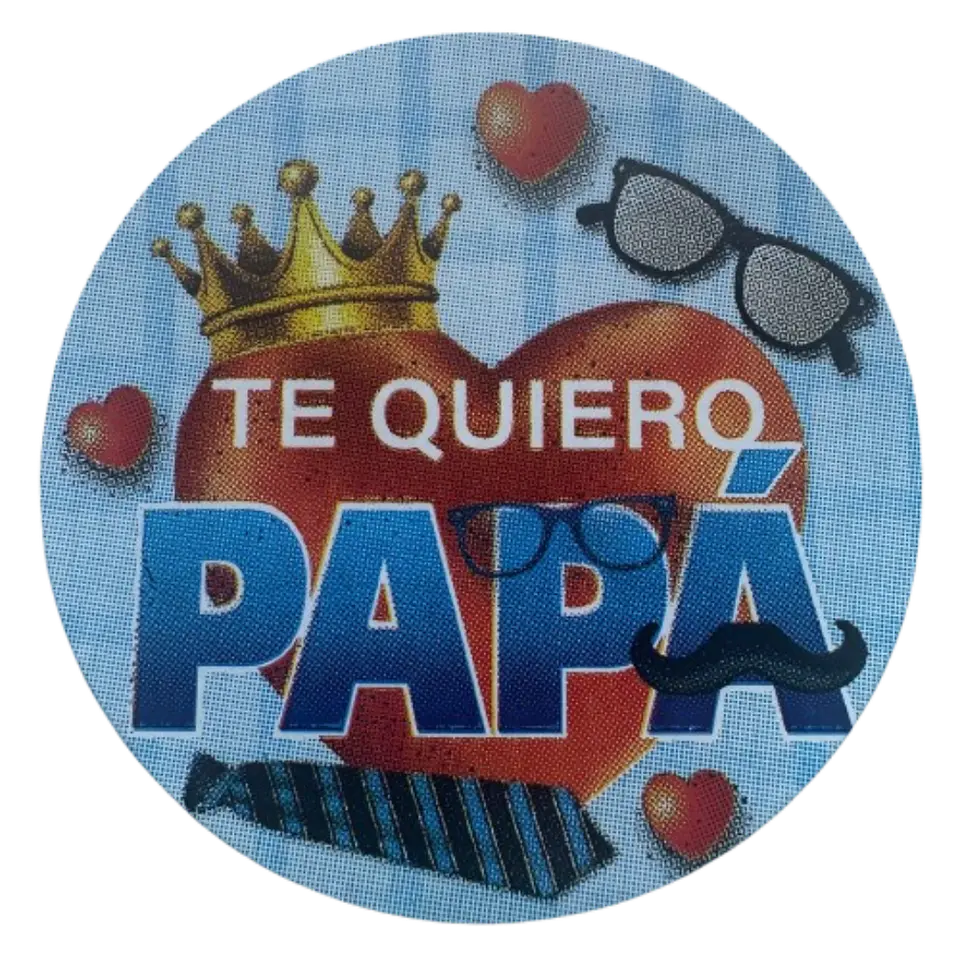 Sticker Feliz Dia Papa B 100un 38mm 3