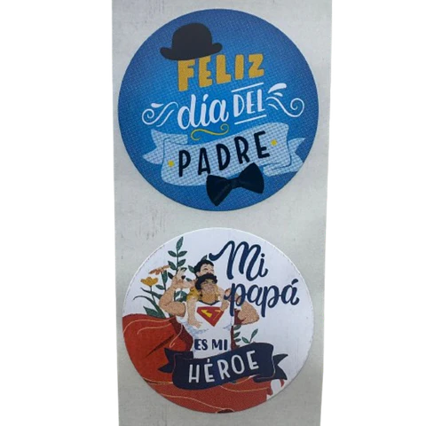 Sticker Feliz Dia Papa A 100un 38mm
