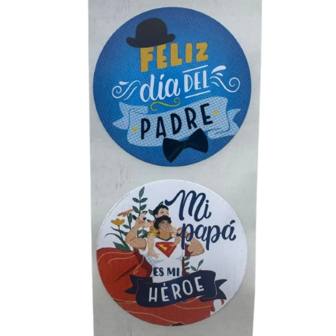 Sticker Feliz Dia Papa A 100un 38mm 1