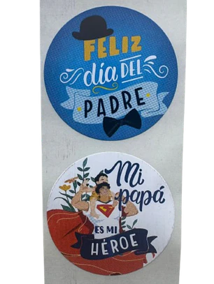 Sticker Feliz Dia Papa A 100un 38mm