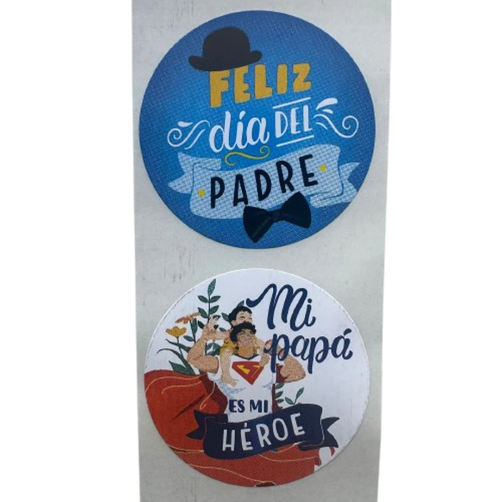 Sticker Feliz Dia Papa A 100un 38mm 1