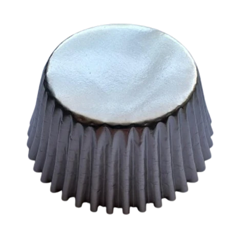 Capsulas Cupcake Plateadas 80un E115xIn45mm