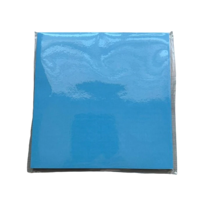 Papel Alfajor Celeste Ceresinado 100un 14x14cm 2