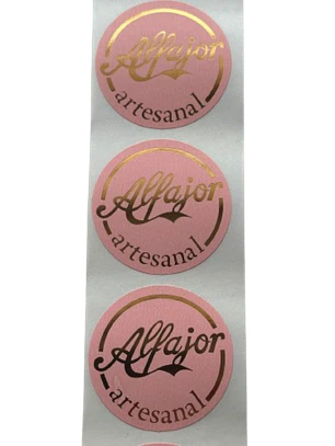 Sticker Alfajor Rosado 100un 38mm