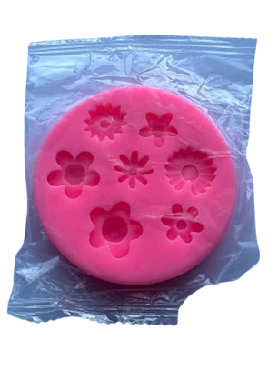 Molde Silicona Flores C 7 Figuras 7,2x7,2cm