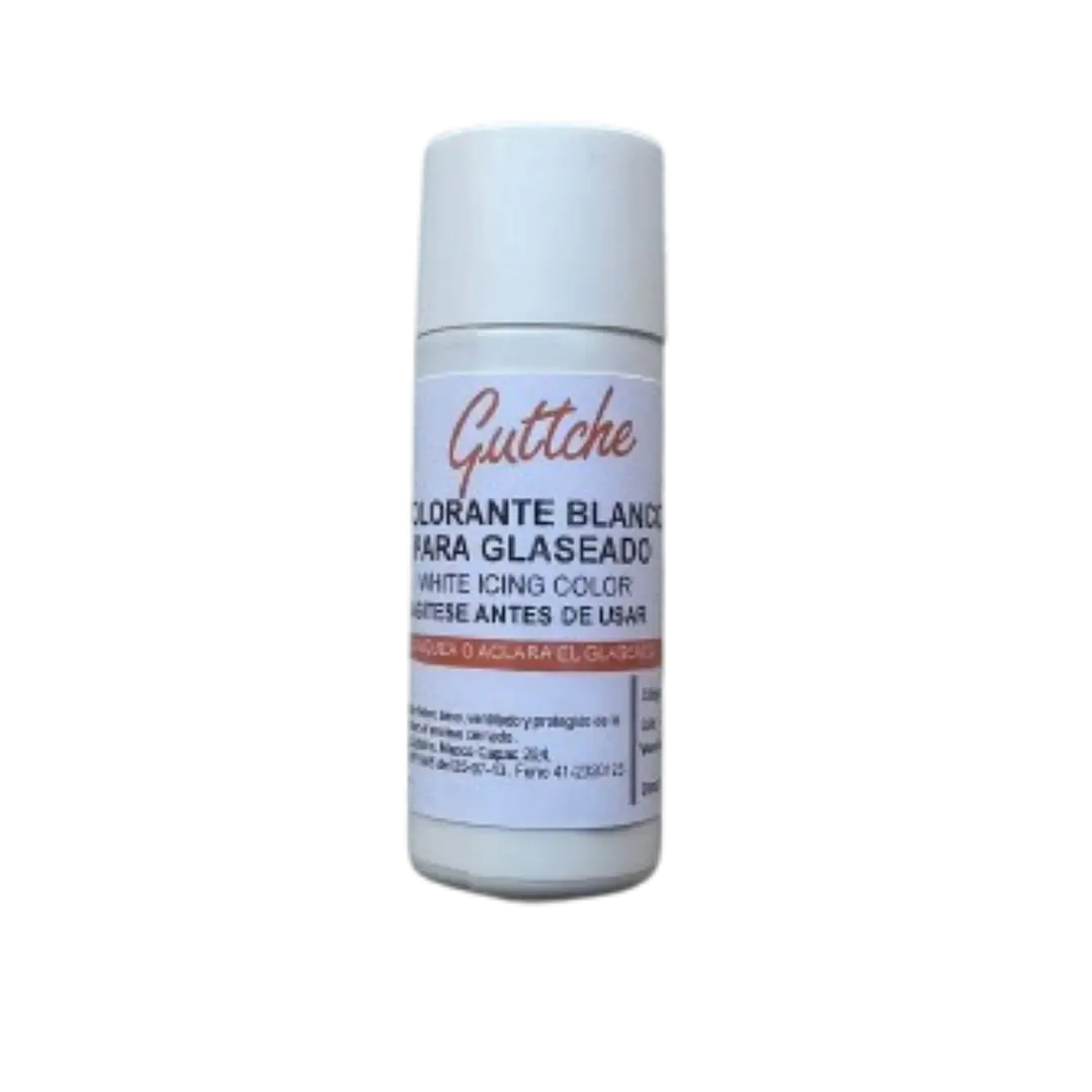 Colorante Blanco Para Glaseado Comestible Guttche 20g 1