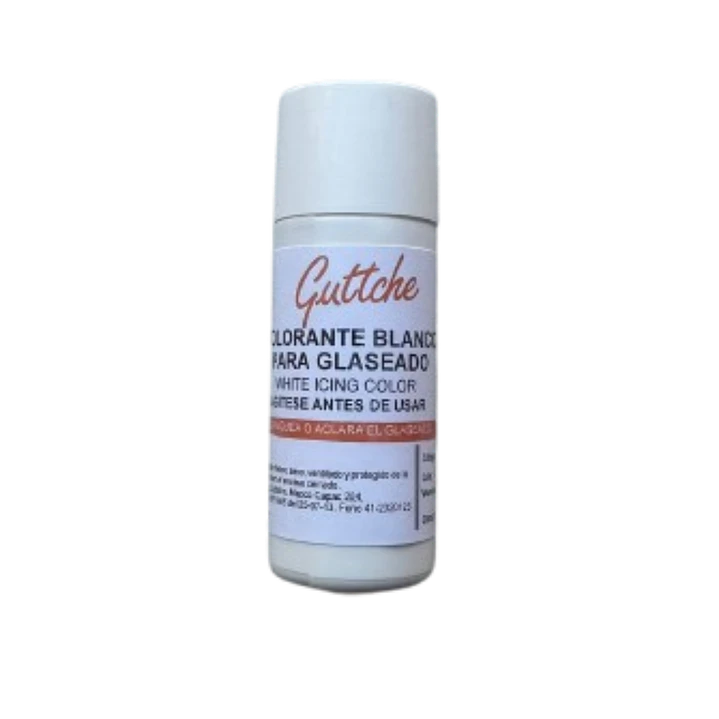 Colorante Blanco Para Glaseado Comestible Guttche 20g 1