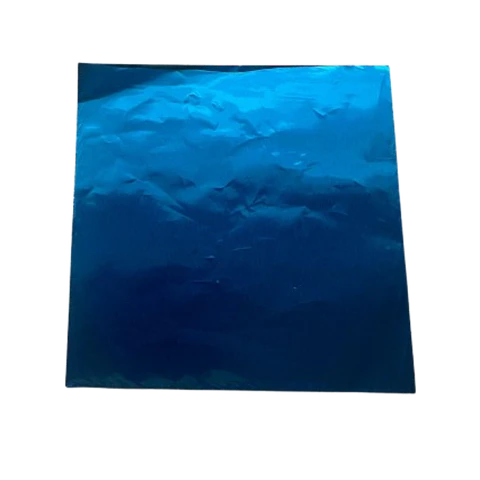 Papel Aluminio Para Bombon Azul 100un 10x10cm