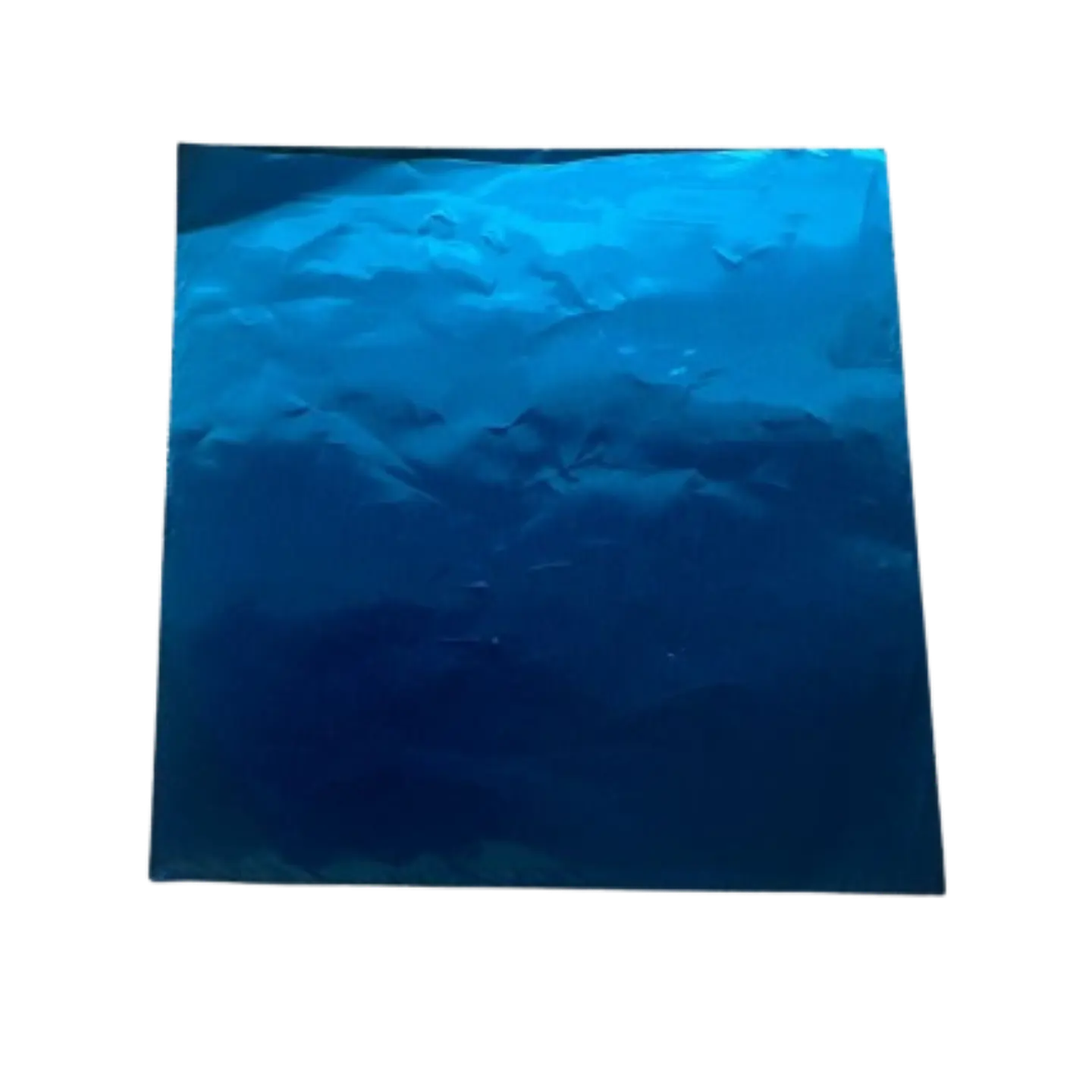 Papel Aluminio Para Bombon Azul 100un 10x10cm 1