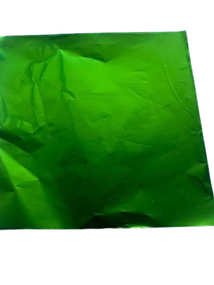 Papel Aluminio Para Bombon Verde 100un 10x10cm