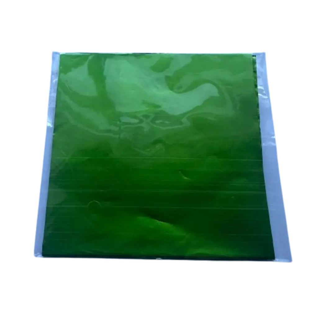 Papel Aluminio Para Bombon Verde 100un 10x10cm 2