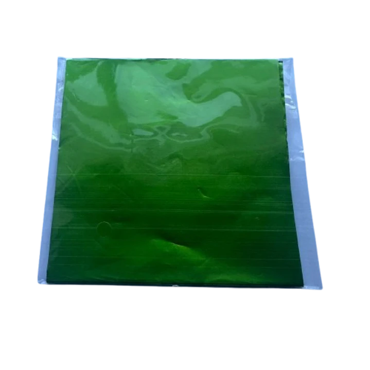 Papel Aluminio Para Bombon Verde 100un 10x10cm 2