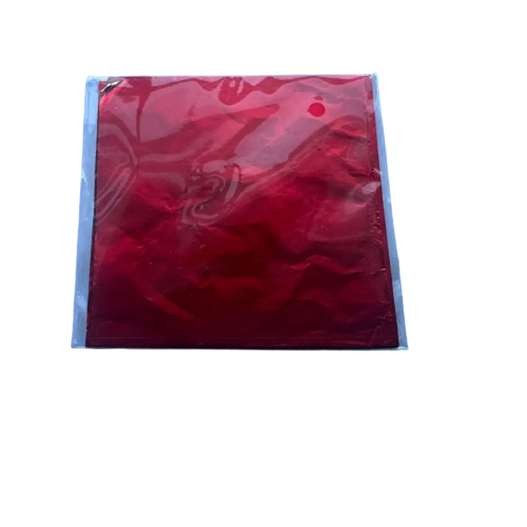 Papel Aluminio Para Bombon Rojo 100un 10x10cm 2
