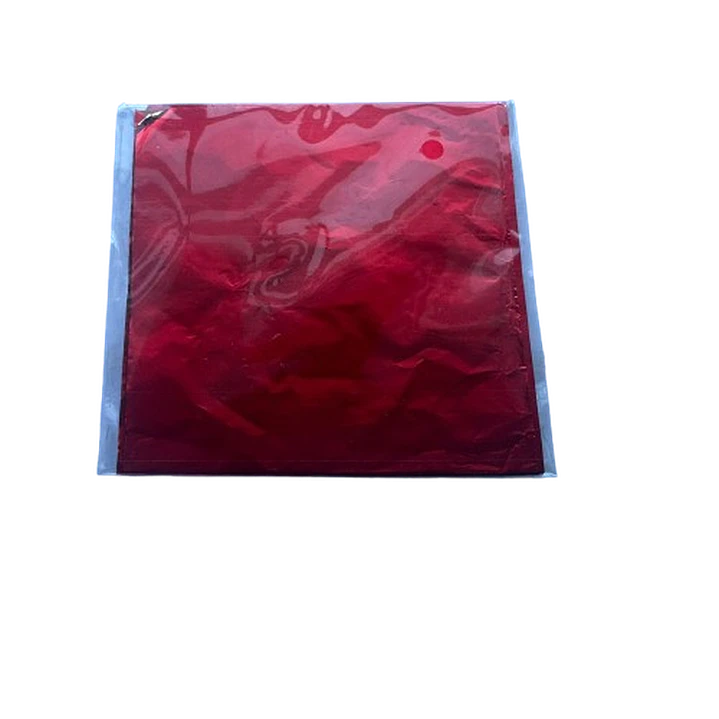 Papel Aluminio Para Bombon Rojo 100un 10x10cm 2