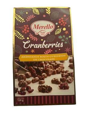 Cranberries Bañados en Chocolate Fino Merello 120g