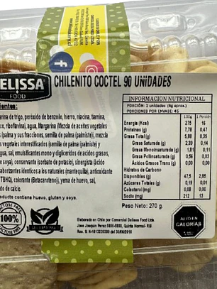 Chilenito Hojarasca Base Coctail Delissa 90un 3cm