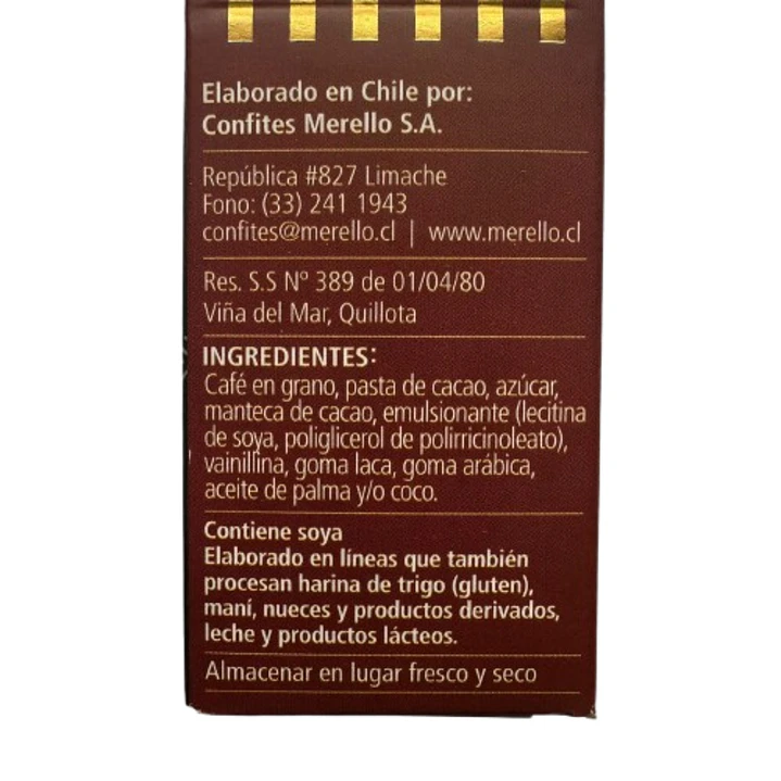 Cafe Bañado en Chocolate Extrafino Merello 120g 4