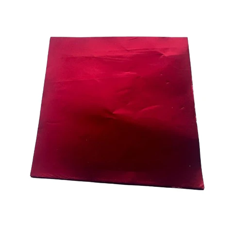 Papel Aluminio Para Bombon Rojo 100un 10x10cm