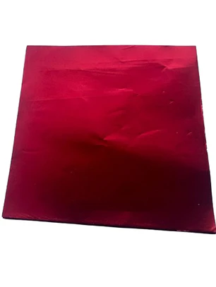 Papel Aluminio Para Bombon Rojo 100un 10x10cm
