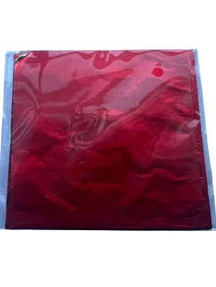 Papel Aluminio Para Bombon Rojo 100un 10x10cm