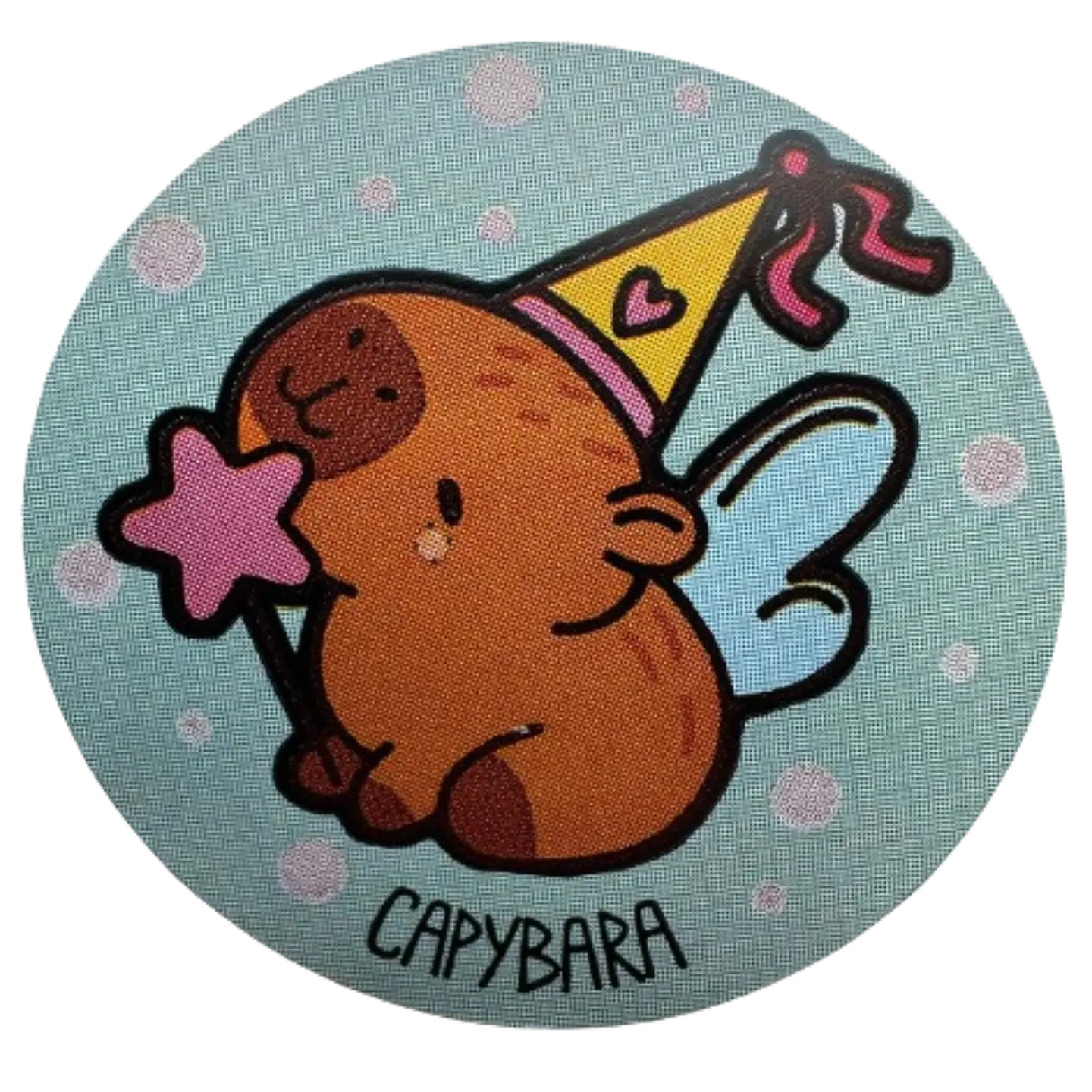 Sticker Capibara 6 Diseños 100un 38mm 2