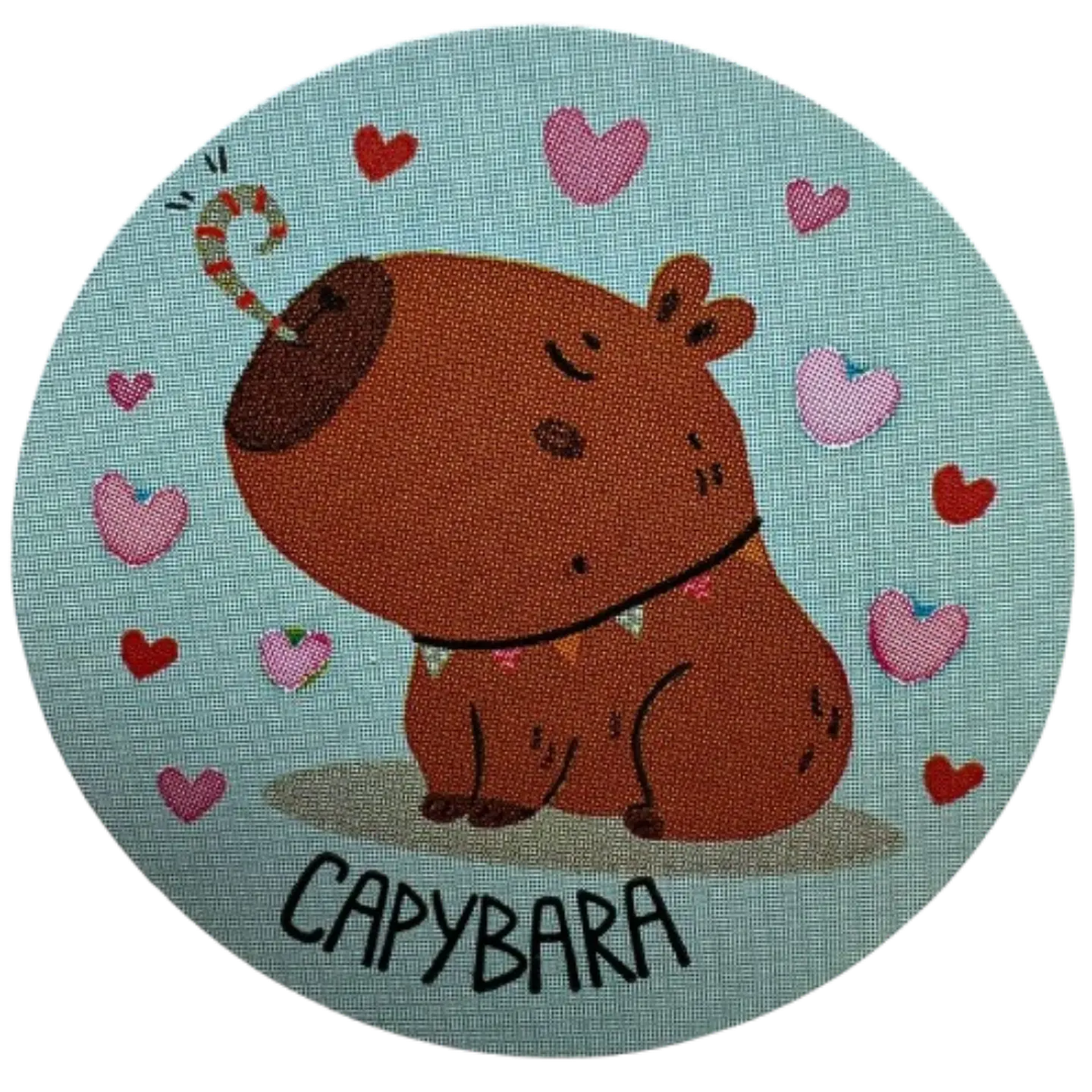 Sticker Capibara 6 Diseños 100un 38mm 3