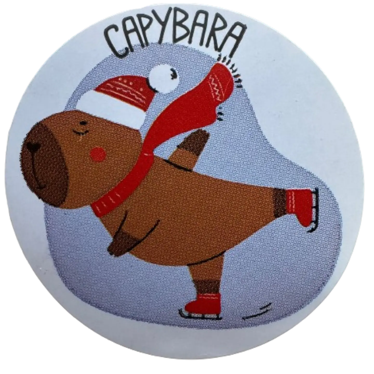 Sticker Capibara 6 Diseños 100un 38mm 5