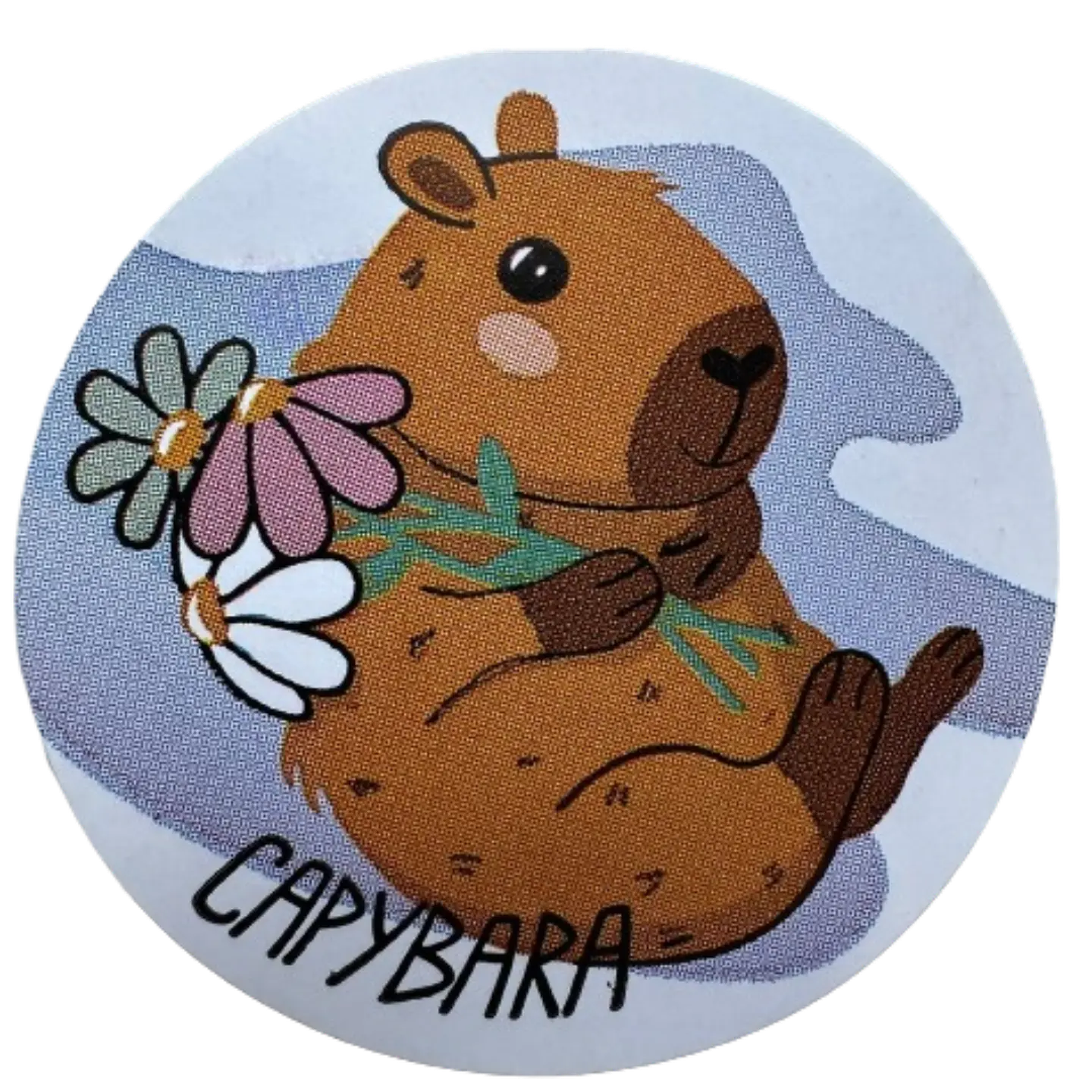 Sticker Capibara 6 Diseños 100un 38mm 7