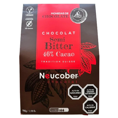 Chocolate 46% Cacao Semi Amargo Monedas 801 Neucober 900g