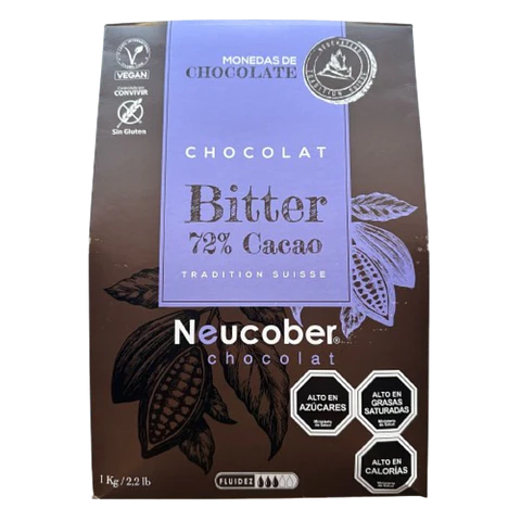 Chocolate 72% Cacao Amargo Monedas 832 Neucober 1kg