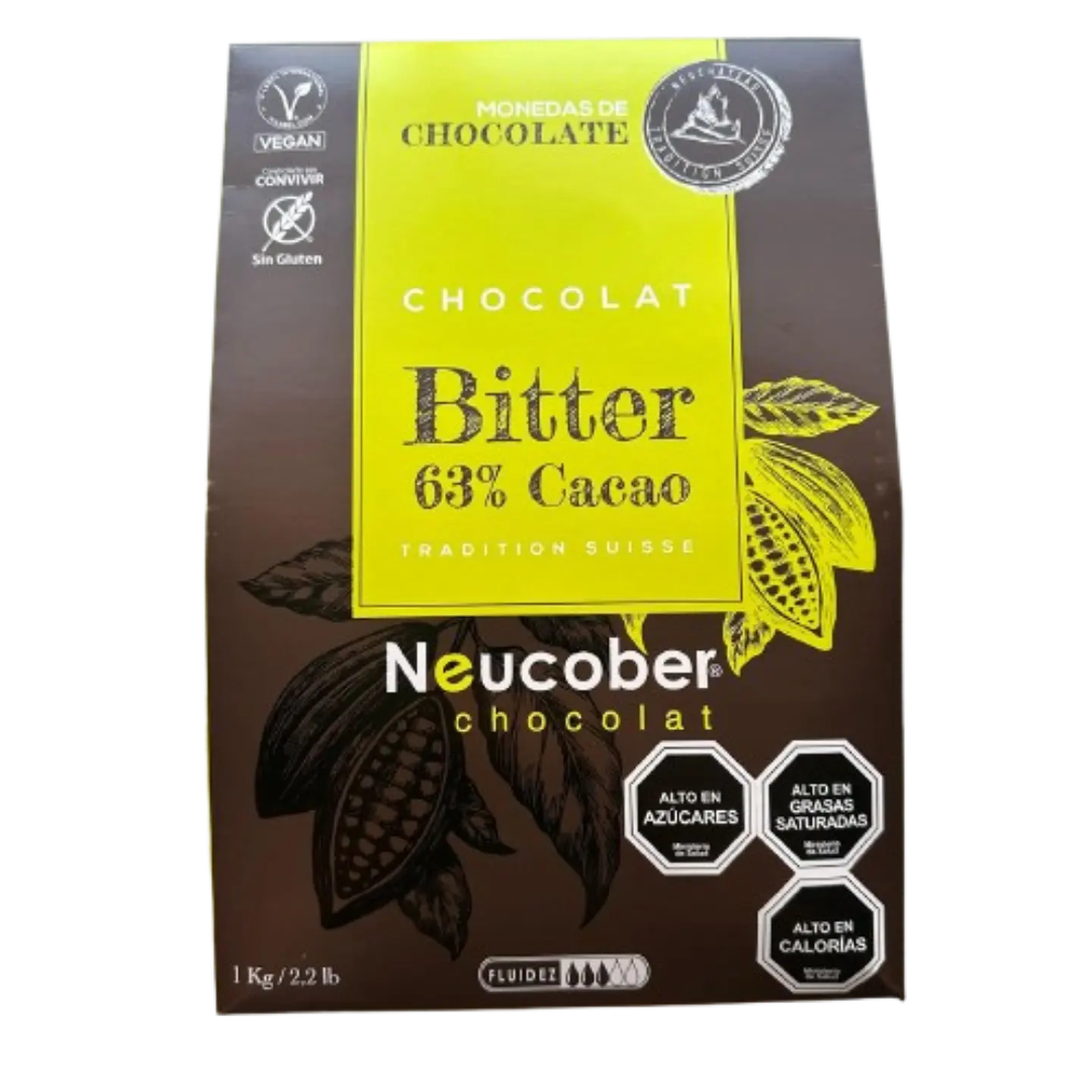 Chocolate 63% Cacao Amargo Monedas 812 Neucober 1kg 1