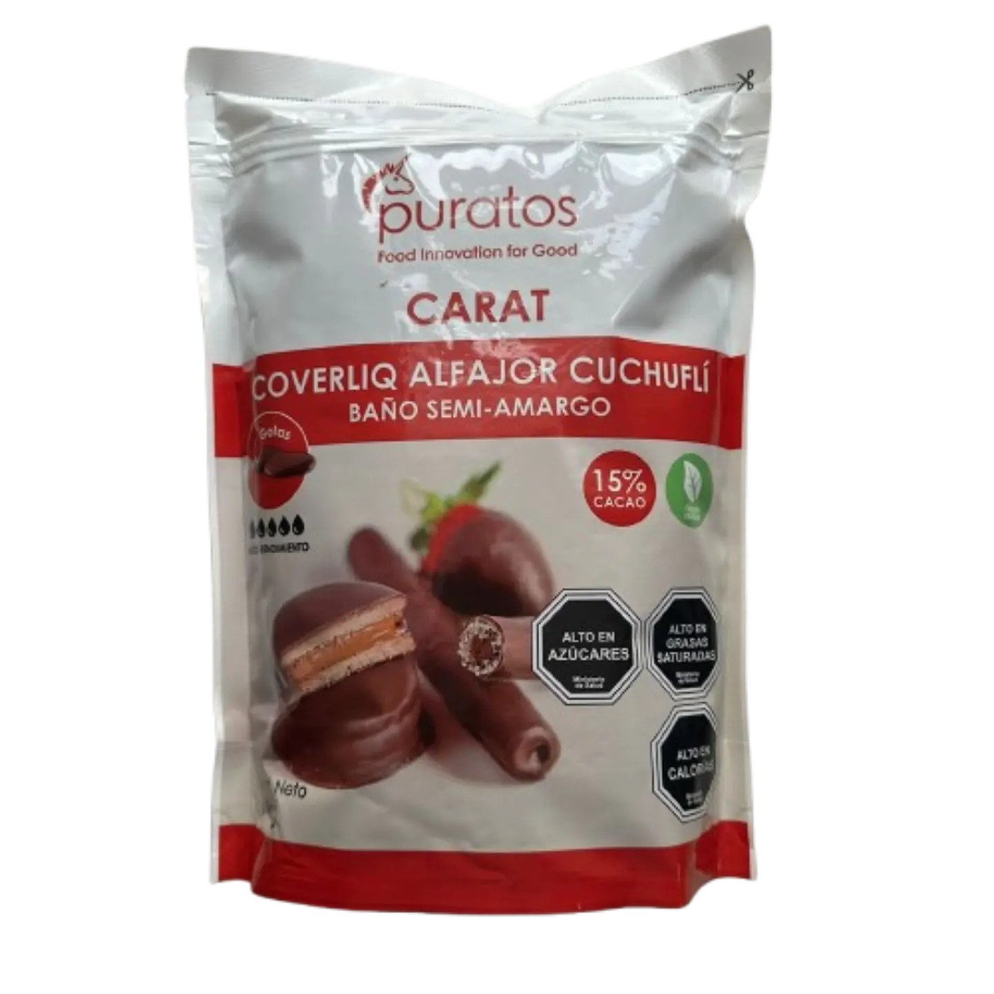 Cobertura Chocotate Coverliq Semi Amargo Carat Puratos 1kg 1
