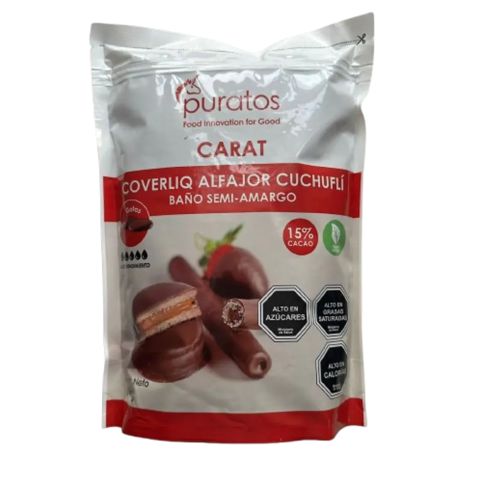 Cobertura Chocotate Coverliq Semi Amargo Carat Puratos 1kg 1