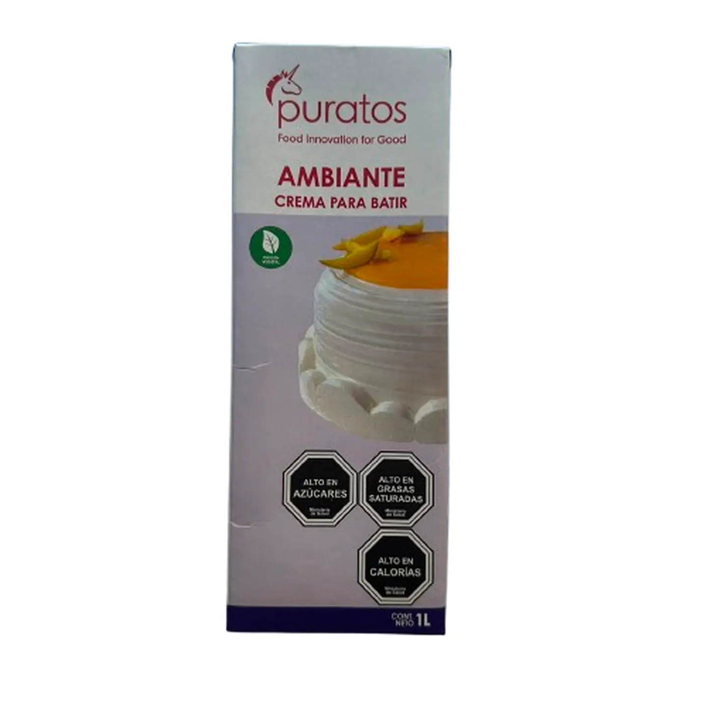Crema Vegetal Para Batir Ambiante Puratos 1L 1