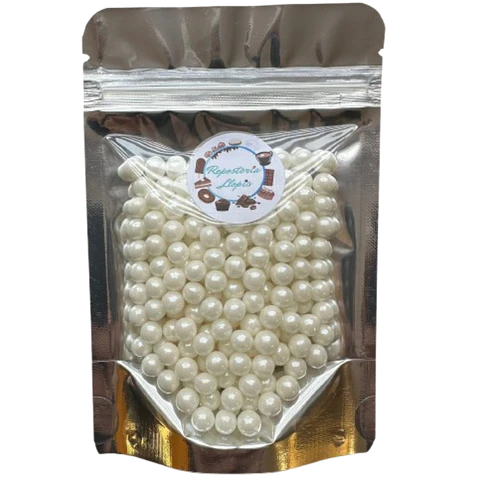 Perlas Blancas Brillante Comestibles 6mm 70g