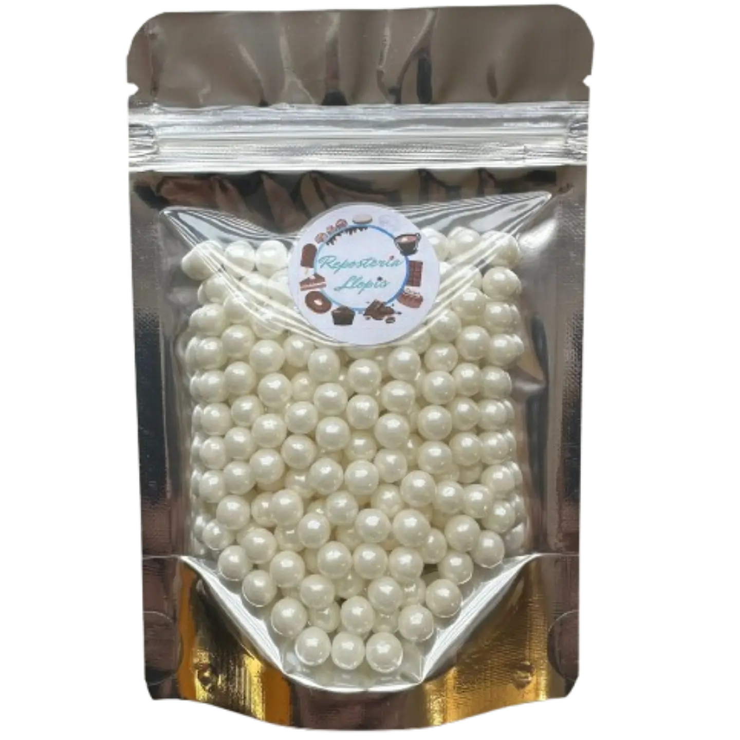 Perlas Blancas Brillante Comestibles 6mm 70g 1