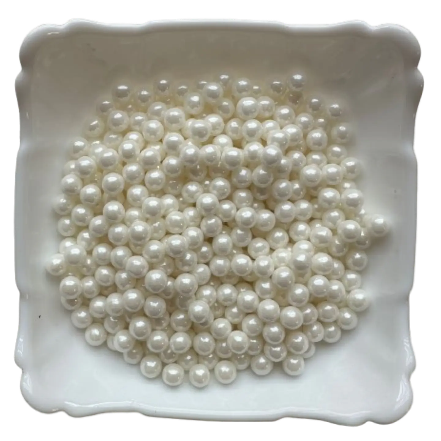 Perlas Blancas Brillante Comestibles 6mm 70g 2