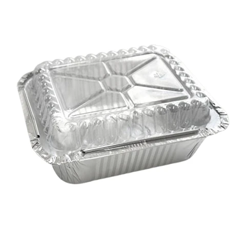 Pack 20 Envase Aluminio C-10 Con Tapa Transparente 11x9x4cm