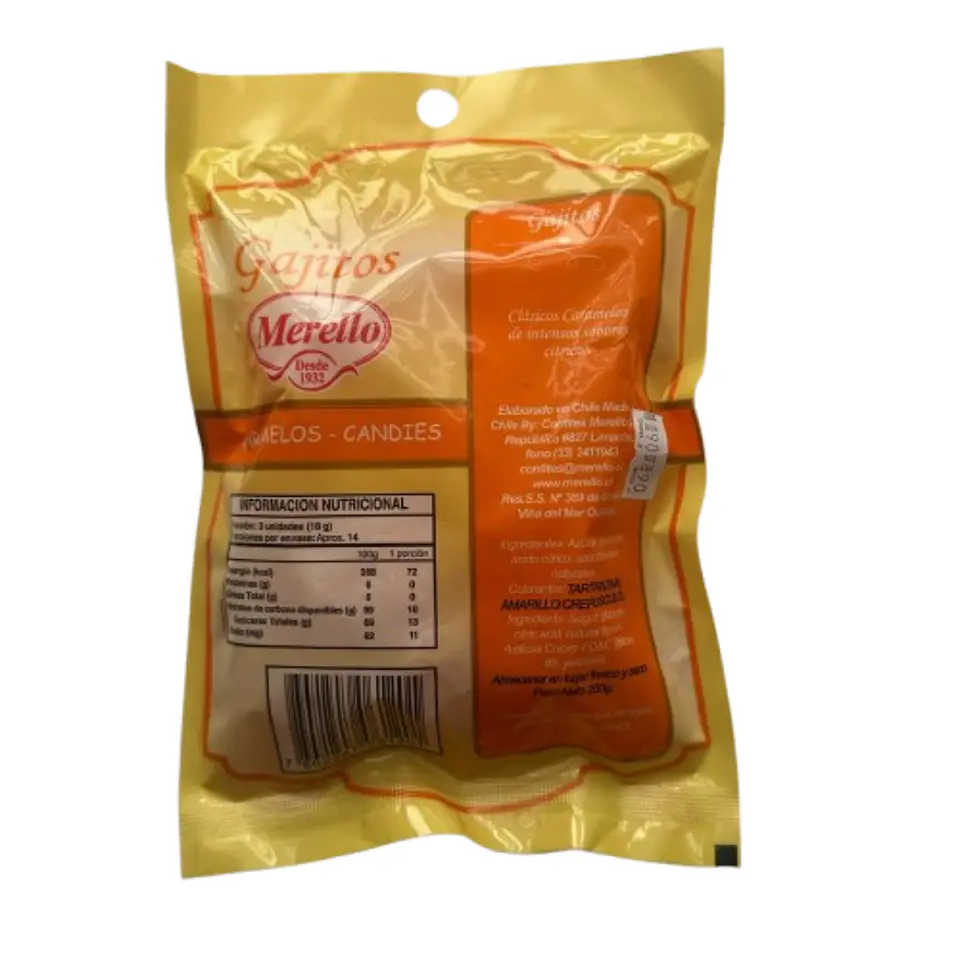 Caramelos Gajitos Naranja Limon Merello 250g 2