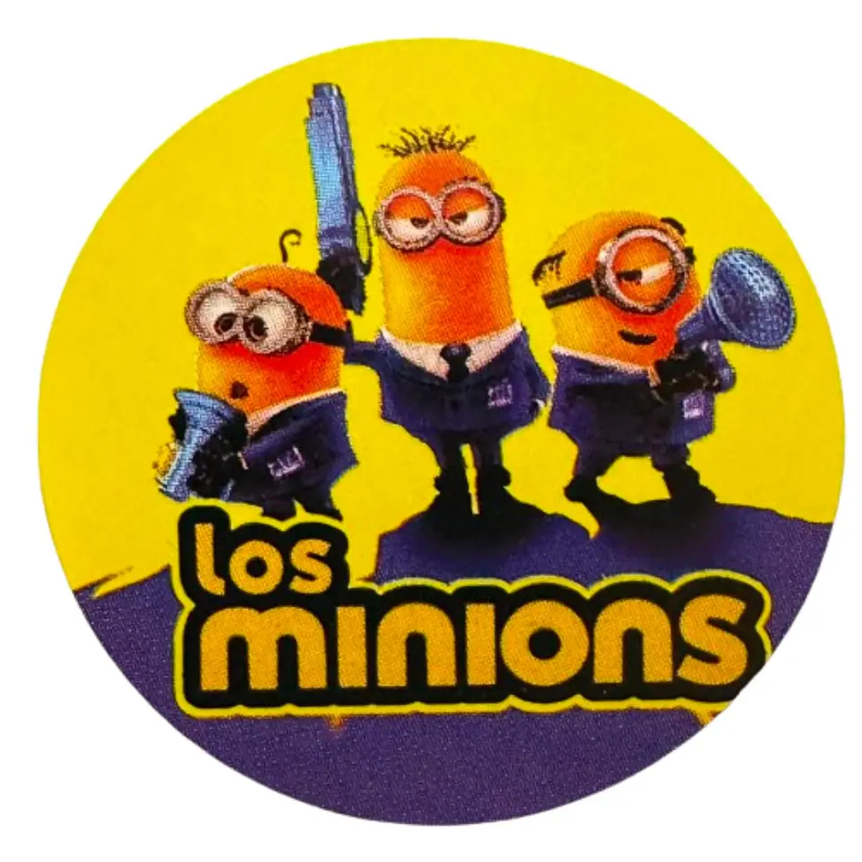 Sticker Minions 6 Diseños 100un 38mm 2