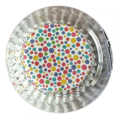 Capsulas Mini Cupcake Diseño A Punto Color 100un E75xIn35mm