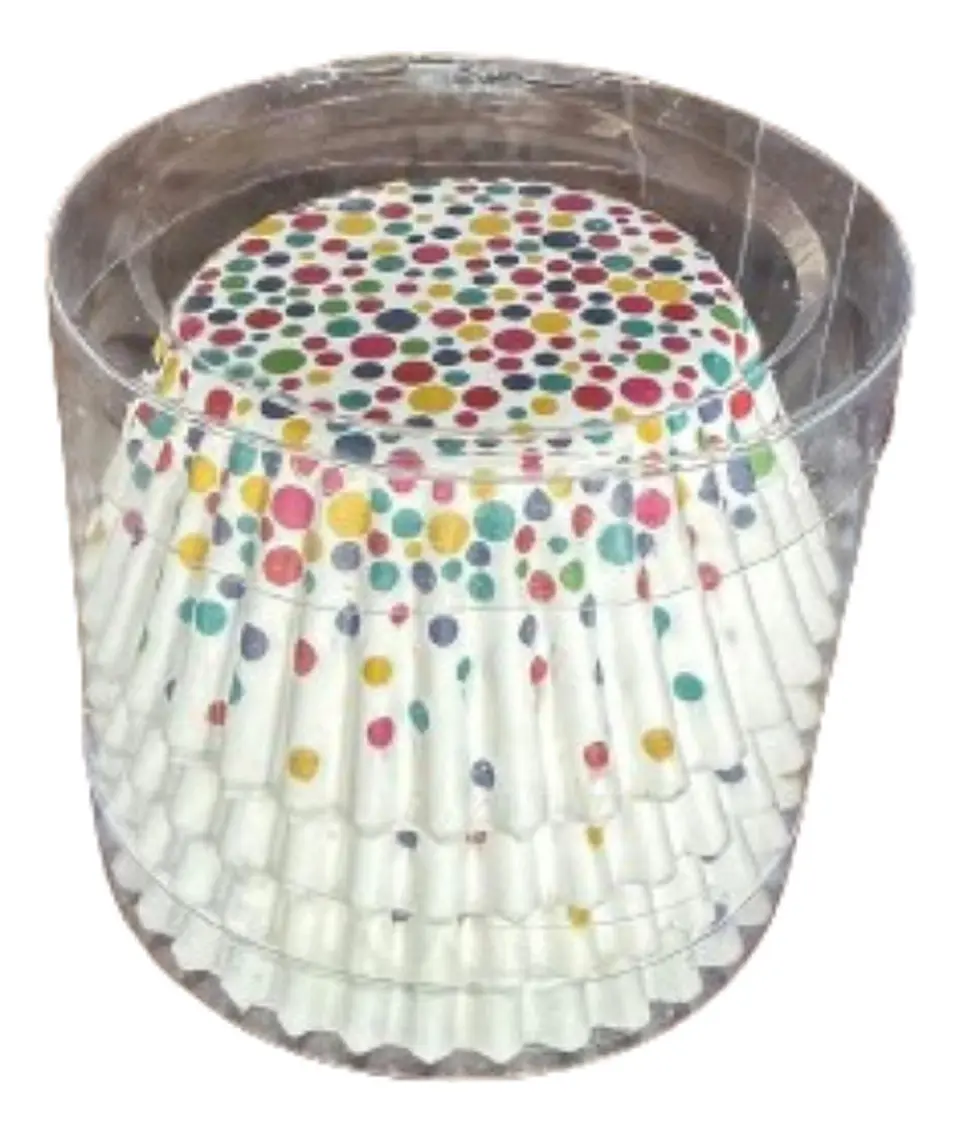 Capsulas Mini Cupcake Diseño A Punto Color 100un E75xIn35mm 2
