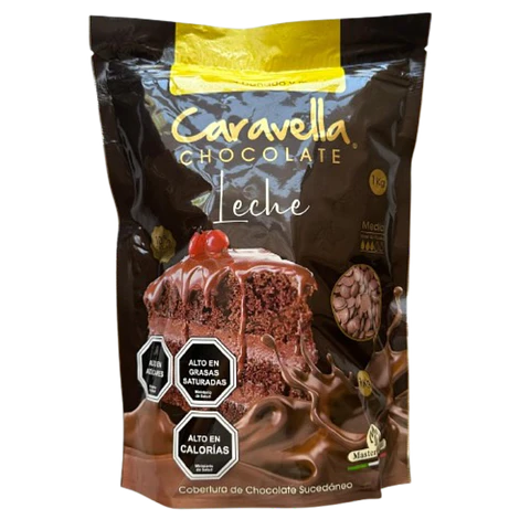 Cobertura Chocolate De Leche Discos Caravella 1kg