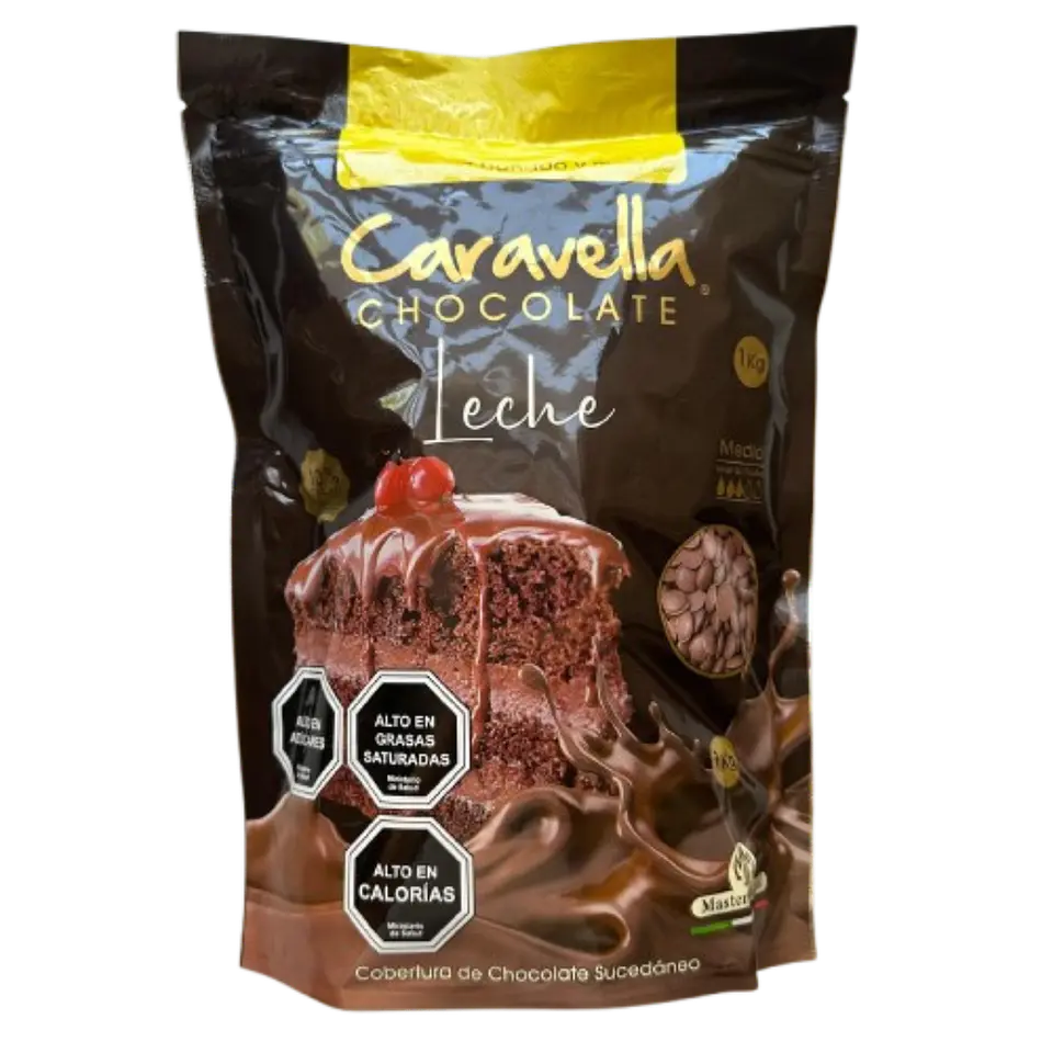Cobertura Chocolate De Leche Discos Caravella 1kg 1